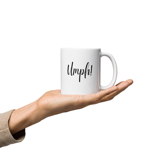 White glossy mug