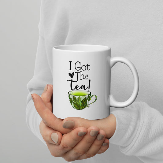 White glossy mug