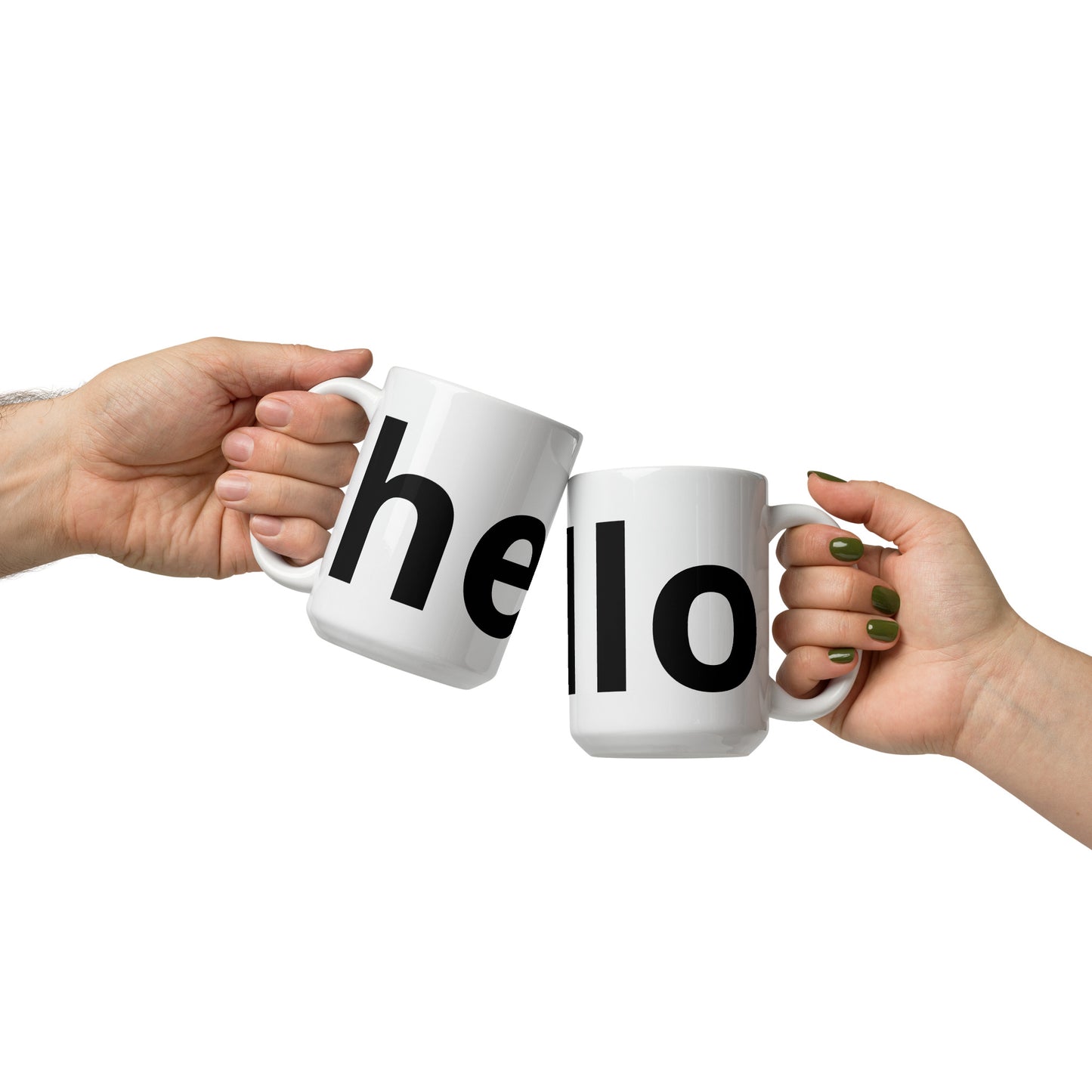White glossy mug